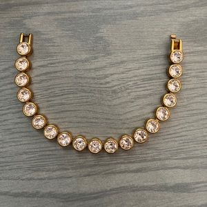 Touchstone Crystal Ice Bracelet Rose Gold Silk